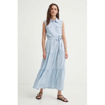 Answear Lab rochie jeans maxi, evazati