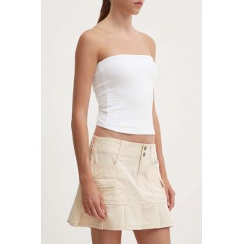 Hollister Co. fusta culoarea bej, mini, drept, KI343-4091