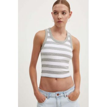 Hollister Co. top femei, culoarea gri