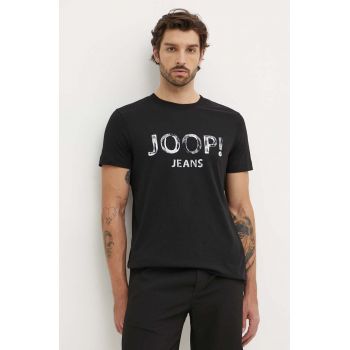 Joop! tricou din bumbac barbati, culoarea negru, cu imprimeu, 30042354