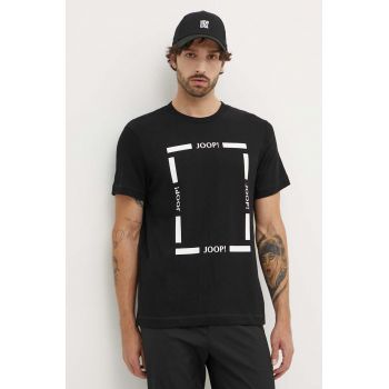 Joop! tricou din bumbac barbati, culoarea negru, cu imprimeu, 30042368