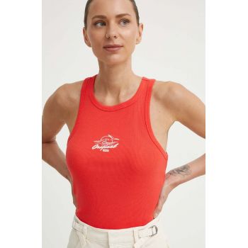 Levi's top din bumbac culoarea rosu, A9415