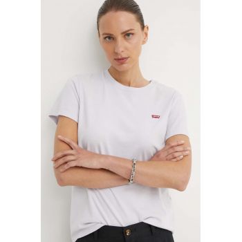 Levi's tricou din bumbac femei, culoarea violet ieftin