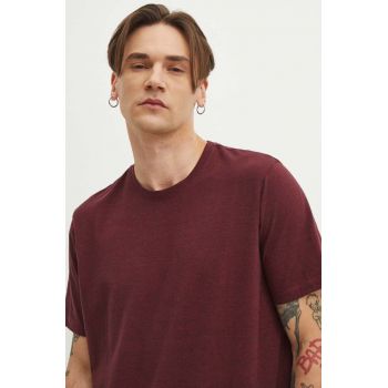 Medicine tricou barbati, culoarea bordo, melanj