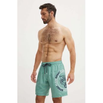 PLEIN SPORT pantaloni scurti de baie culoarea verde, PS24MBL01