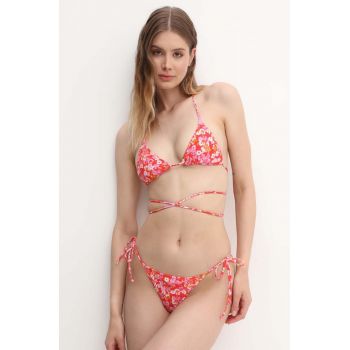 Rotate costum de baie din două piese SOFT WRAP BIKINI culoarea rosu, cupa usor rigidizata, 1131682989