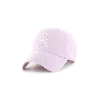 47 brand șapcă de baseball din bumbac MLB Chicago White Sox culoarea violet, cu imprimeu, B-NLRGW06GWS-YX ieftina