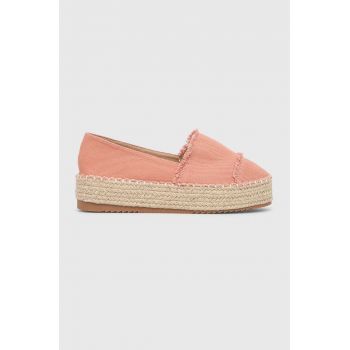 Answear Lab espadrile culoarea roz, cu platforma