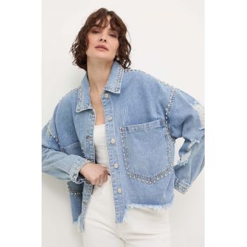 Answear Lab geaca jeans femei, de tranzitie, oversize