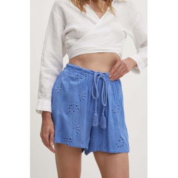 Answear Lab pantaloni scurți cu in neted, high waist