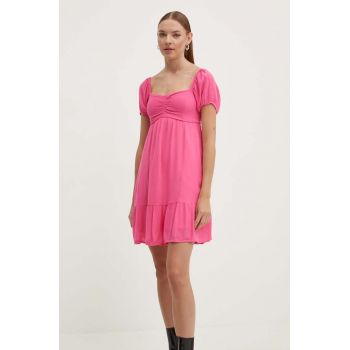 Hollister Co. rochie culoarea roz, mini, evazati