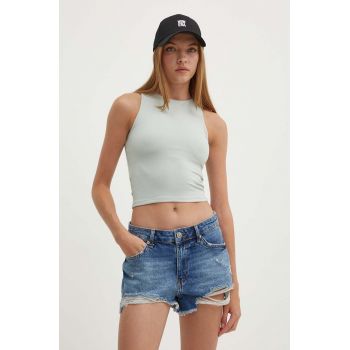 Hollister Co. top femei, culoarea gri