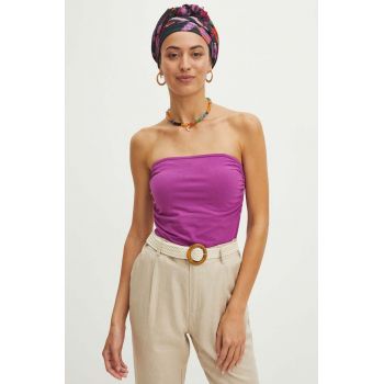 Medicine top femei, culoarea violet, cu spate descoperit