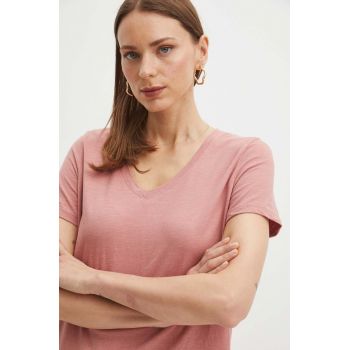 Medicine tricou din bumbac femei, culoarea roz