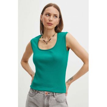 Medicine tricou femei, culoarea verde ieftin