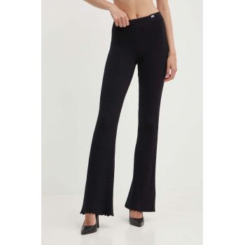 Moschino Jeans colanti femei, culoarea negru, neted, 0383.3707