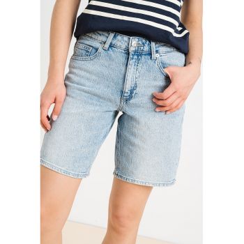 Pantaloni scurti din denim cu 5 buzunare la reducere