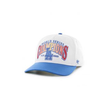 47 brand șapcă de baseball din bumbac MLB Los Angeles Dodgers culoarea alb, cu imprimeu, BCWS-ARCHH12CTP-WH88 de firma originala