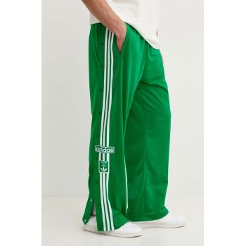 adidas Originals pantaloni de trening Adibreak culoarea verde, cu imprimeu, IY9923