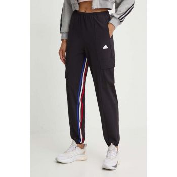 adidas pantaloni de trening Express culoarea negru, cu imprimeu, IX3735