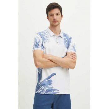 Medicine tricou polo barbati, culoarea alb, modelator ieftin