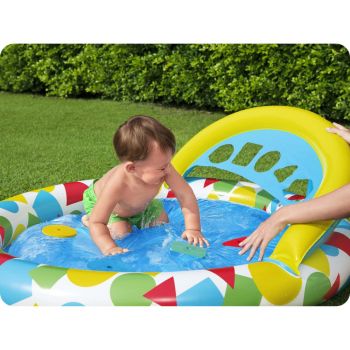 Piscina gonflabila pentru copii Bestway cu panou sortare forme si culori