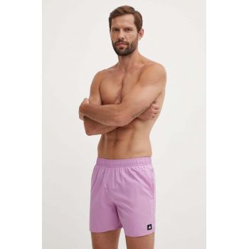 adidas Performance pantaloni scurti de baie Solid CLX culoarea violet, IX7581 de firma original