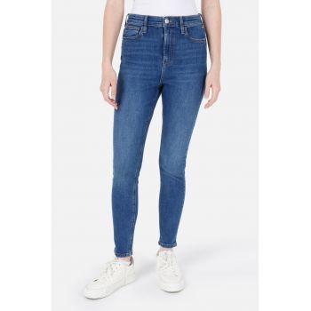 Blugi skinny cu talie inalta