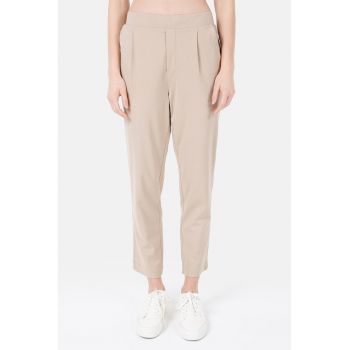 Pantaloni crop cu talie inalta