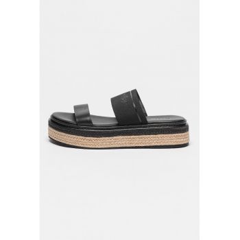 Papuci-espadrile cu talpa flatform