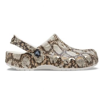 Saboti Crocs Baya Seasonal Printed Clog Alb - Oyster/Mushroom