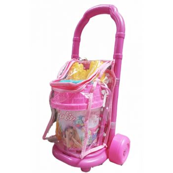 Set jucarii pentru plaja Troller cu 7 accesorii Princess Pink