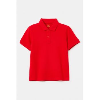 Tricou polo din piqué de bumbac