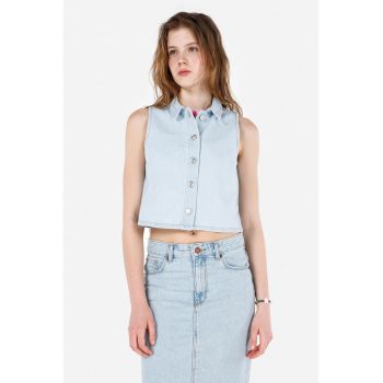 Vesta crop din denim