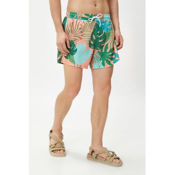 Pantaloni scurti de baie cu imprimeu tropical