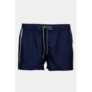 Pantaloni scurti de baie cu snur de ajustare si detalii logo de firma original