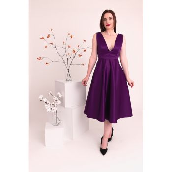 Rochie evazata de satin Juliet