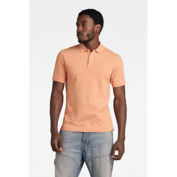 Tricou polo slim fit din material pique Dunda