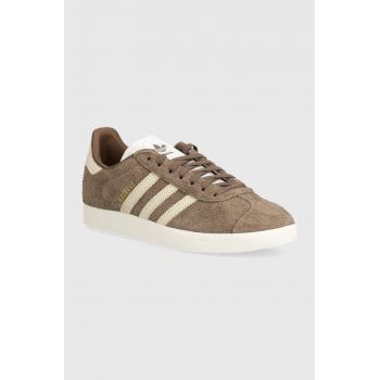 adidas Originals sneakers din piele Gazelle culoarea maro, IG4392