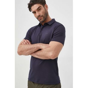 BOSS polo de bumbac culoarea bleumarin, uni 50471335