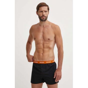 HUGO boxeri de bumbac 3-pack culoarea negru, 50518079