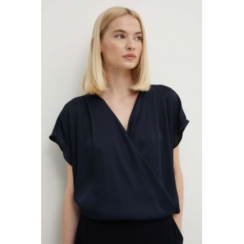 Joseph Ribkoff bluza femei, culoarea albastru marin, neted, 241278