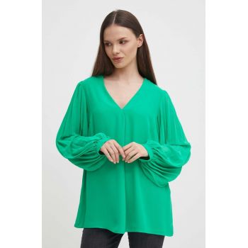 Joseph Ribkoff bluza femei, culoarea verde, neted, 241173