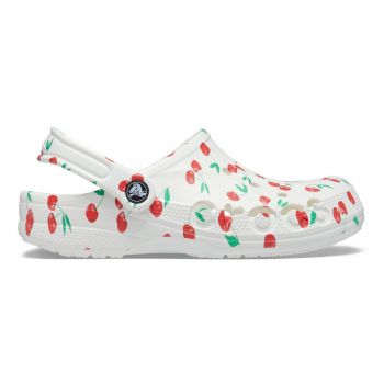 Saboti Crocs Baya Seasonal Printed Clog Alb - White/Cherry