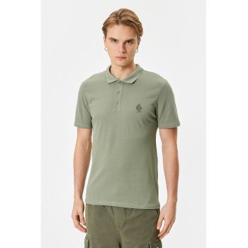 Tricou polo cu aspect pique