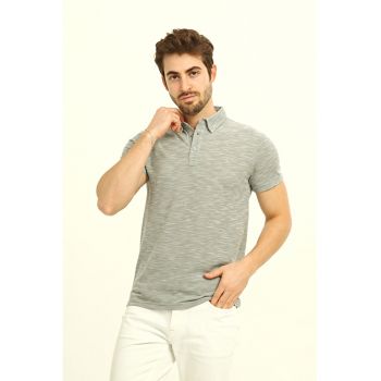 Tricou polo regular fit cu logo discret