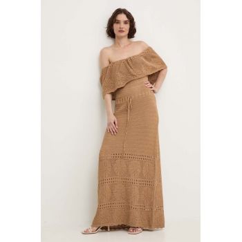 Answear Lab rochie culoarea bej, maxi, evazati