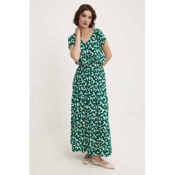 Answear Lab rochie culoarea verde, maxi, evazati