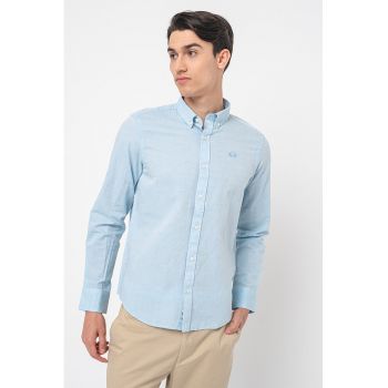 Camasa Oxford regular fit din in si bumbac