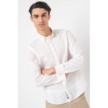 Camasa Oxford regular fit din in si bumbac